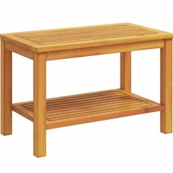 vidaXL Mesa lateral Marrón 70 x 40 x 45 cm Madera de Acacia Sólida Marrón Outlet