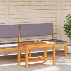 vidaXL Mesa lateral Marrón 70 x 40 x 45 cm Madera de Acacia Sólida Marrón Outlet