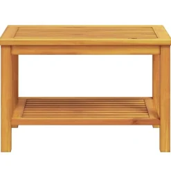 vidaXL Mesa lateral Marrón 70 x 40 x 45 cm Madera de Acacia Sólida Marrón Outlet