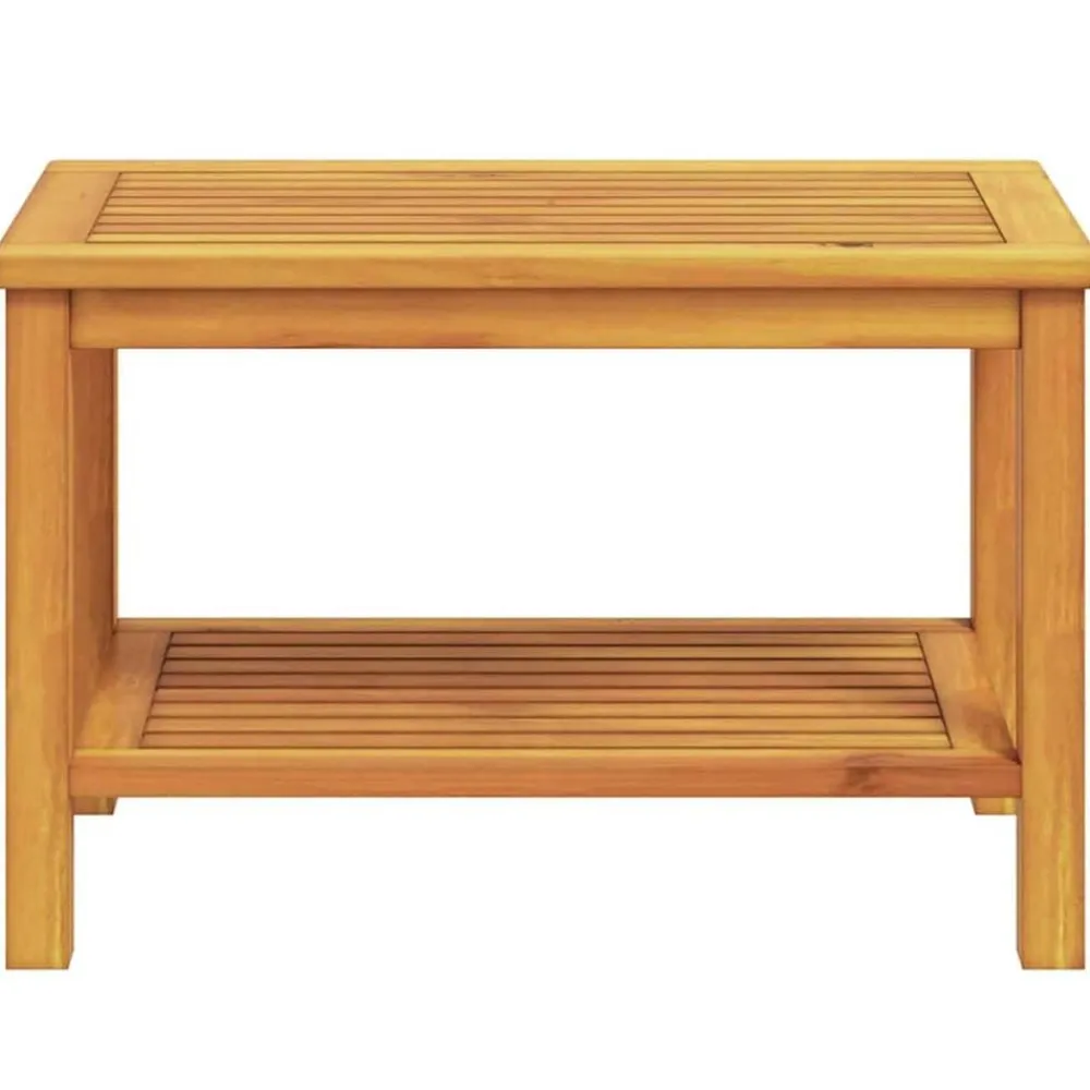 vidaXL Mesa lateral Marrón 70 x 40 x 45 cm Madera de Acacia Sólida Marrón Outlet
