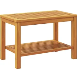 vidaXL Mesa lateral Marrón 70 x 40 x 45 cm Madera de Acacia Sólida Marrón Outlet