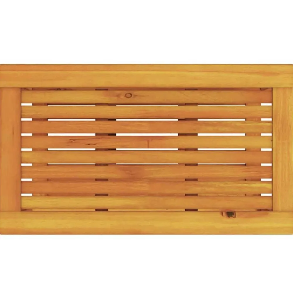 vidaXL Mesa lateral Marrón 70 x 40 x 45 cm Madera de Acacia Sólida Marrón Outlet