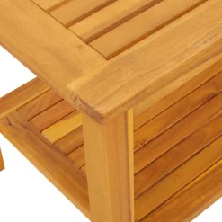 vidaXL Mesa lateral Marrón 70 x 40 x 45 cm Madera de Acacia Sólida Marrón Outlet