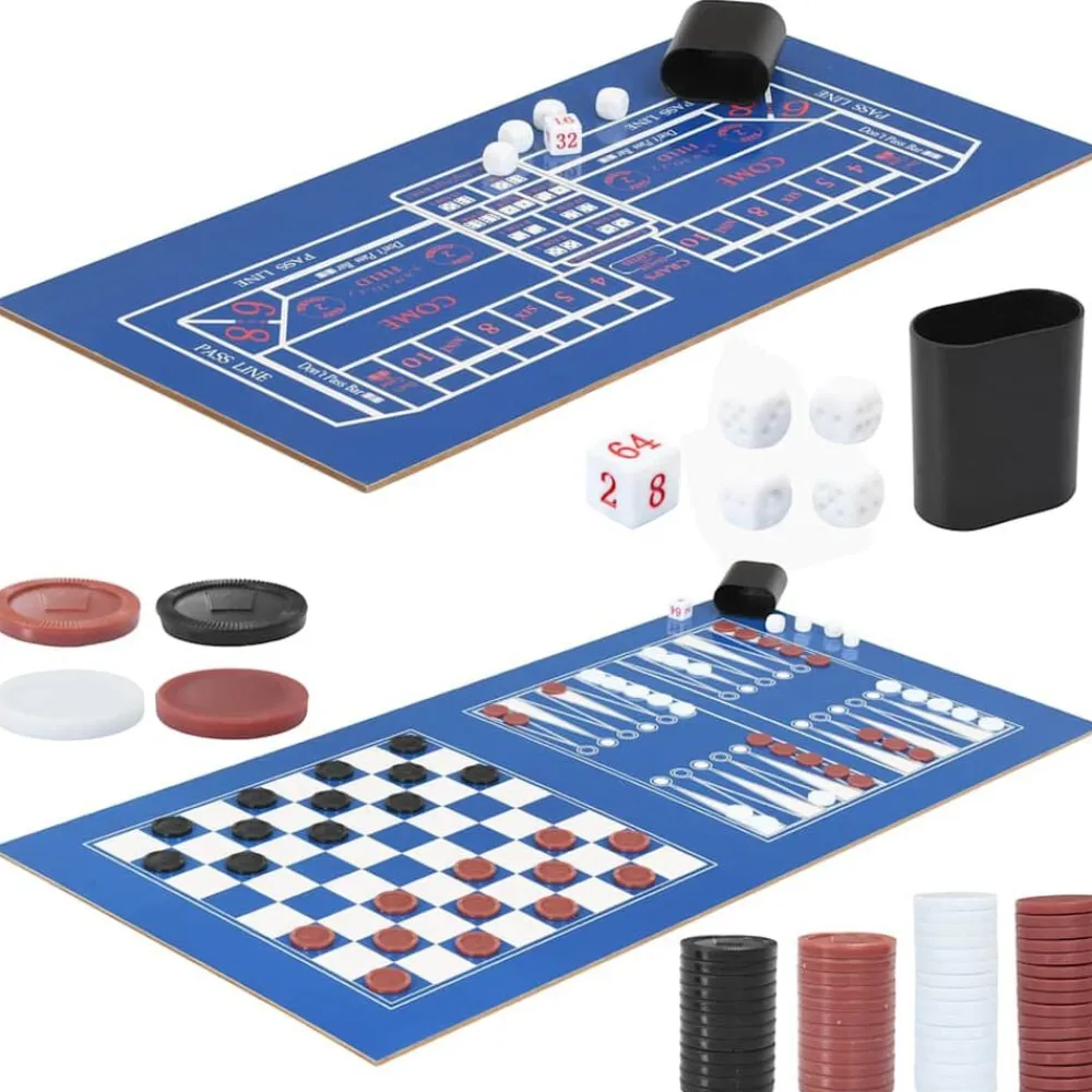vidaXL Juegos De Interior-Mesa multijuegos 15 en 1 color arce 121x61x82 cm