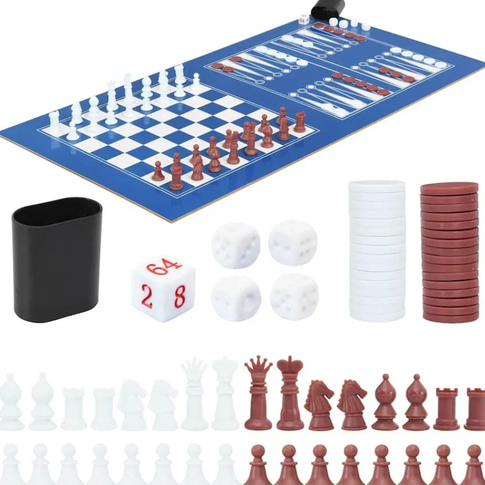 vidaXL Juegos De Interior-Mesa multijuegos 15 en 1 121x61x82 cm
