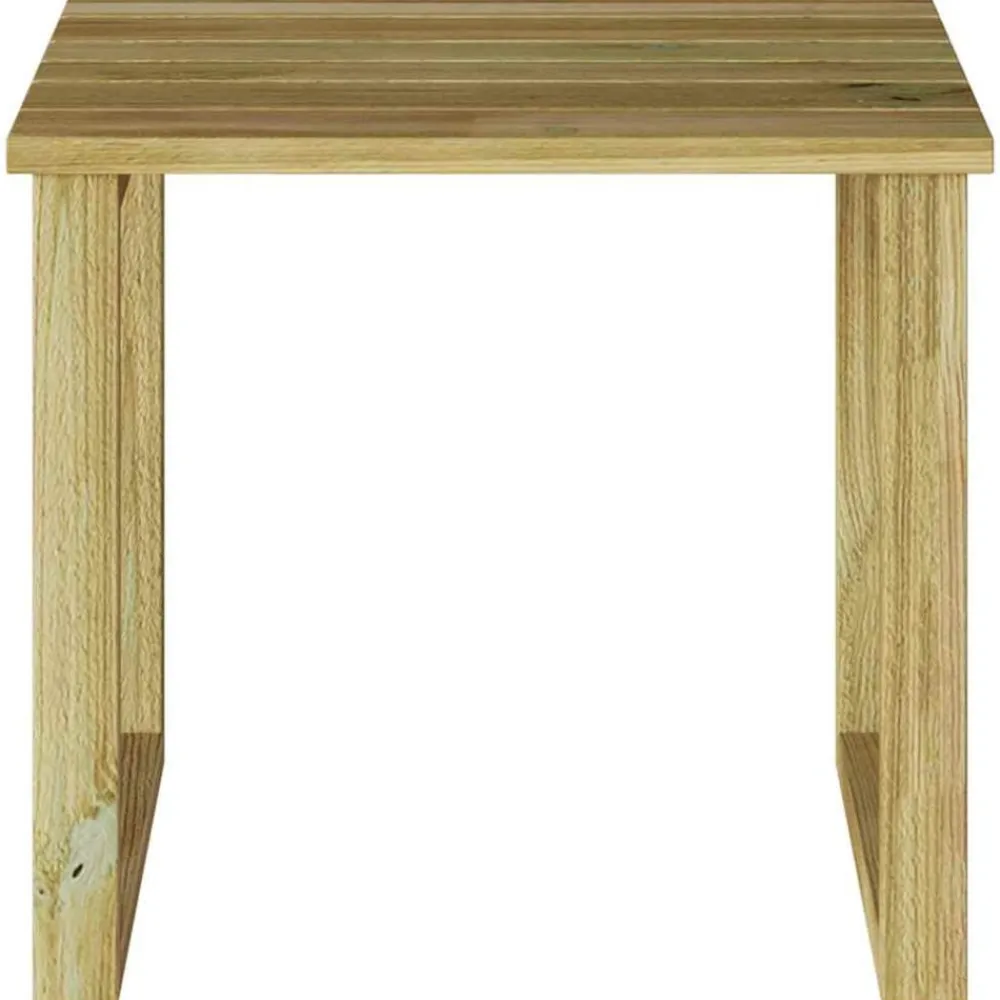 vidaXL Muebles De Jardín-Mesa Natural 40 x 40 x 36 cm Madera de pino impregnada