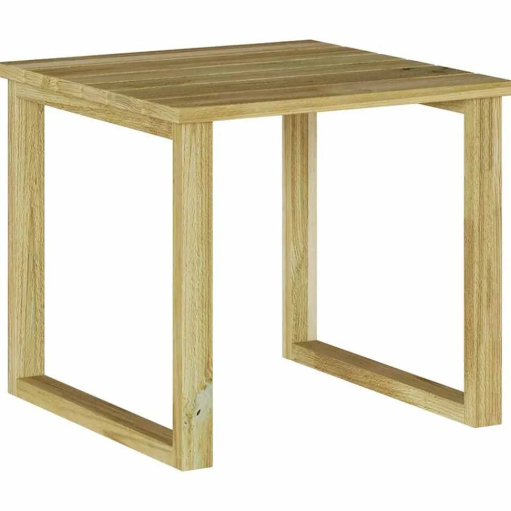 vidaXL Muebles De Jardín-Mesa Natural 40 x 40 x 36 cm Madera de pino impregnada