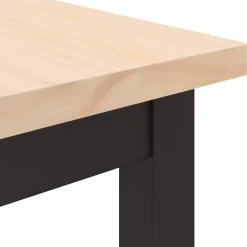 vidaXL Mesa 80 x 50 x 77 cm Madera Ingenierizada y Acero Natural New