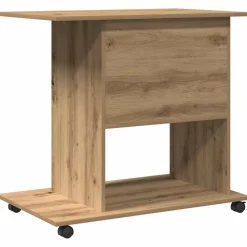 vidaXL Mesa ordenador madera contrachapada roble artesanal 80x50x75cm Roble artisan Hot