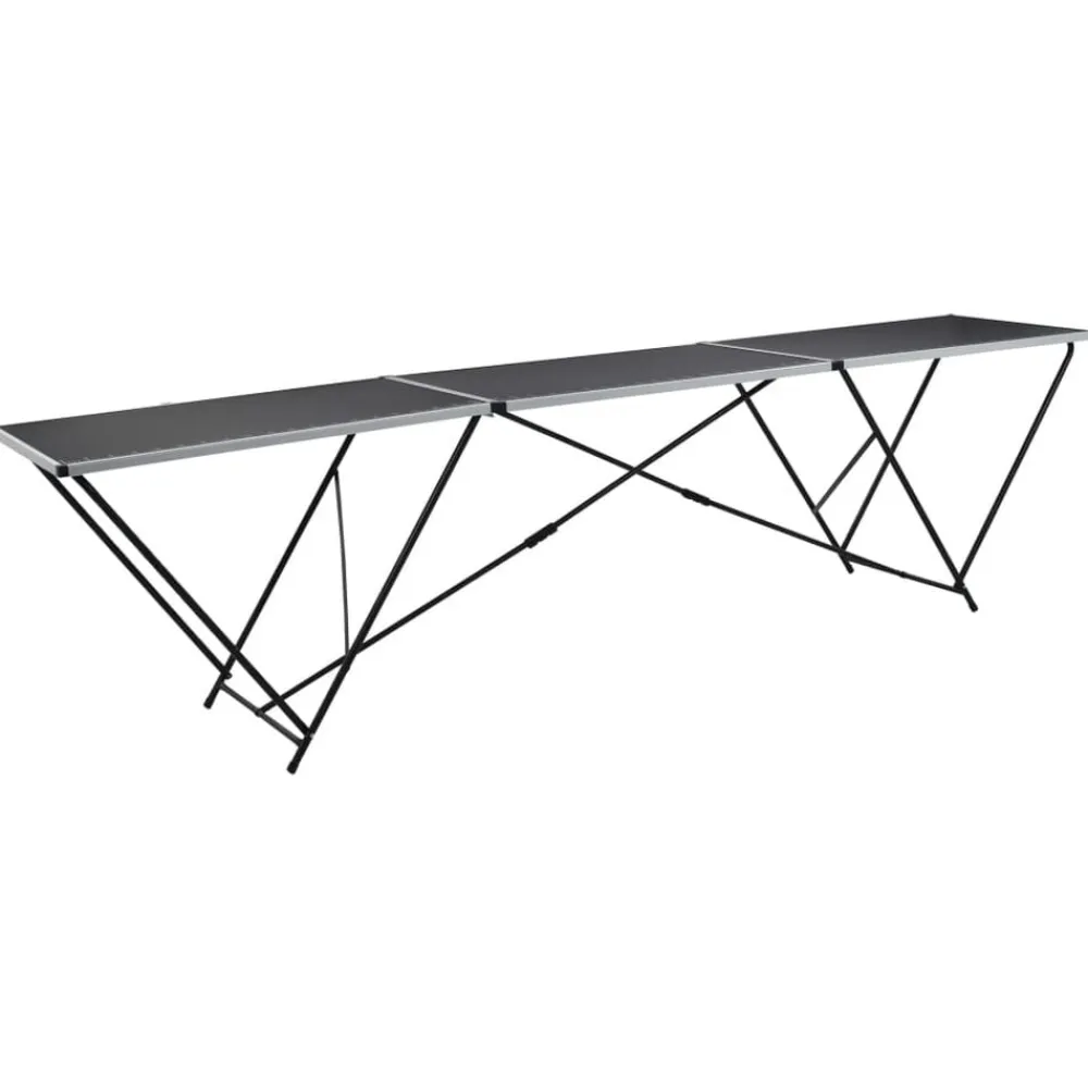 vidaXL Mesa para empapelar plegable de MDF y aluminio 300x60x78 cm