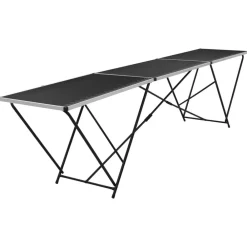 vidaXL Mesa para empapelar plegable de MDF y aluminio 300x60x78 cm