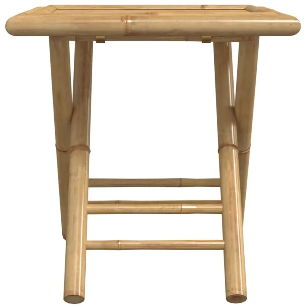 vidaXL Muebles De Jardín-Mesa plegable de jardín de bambú 45x45x45 cm