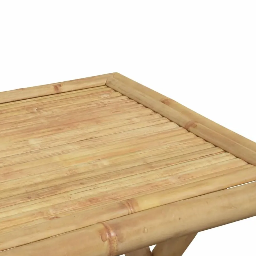 vidaXL Muebles De Jardín-Mesa plegable de jardín de bambú 45x45x45 cm