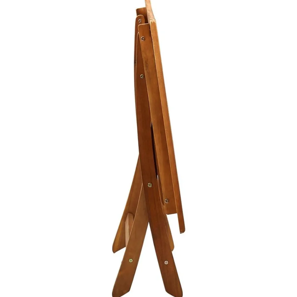vidaXL Mesa plegable de jardín madera maciza de acacia 120x70x75 cm Marrón Clearance