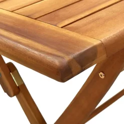 vidaXL Mesa plegable de jardín madera maciza de acacia 120x70x75 cm Marrón Clearance