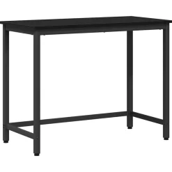 vidaXL Mesa 80 x 50 x 76,5 cm Madera Ingenierizada y Acero Roble negro Hot