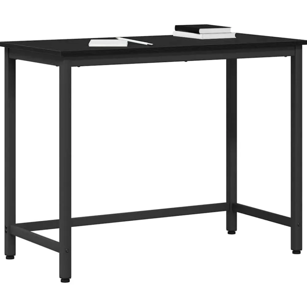 vidaXL Mesa 80 x 50 x 76,5 cm Madera Ingenierizada y Acero Roble negro Hot