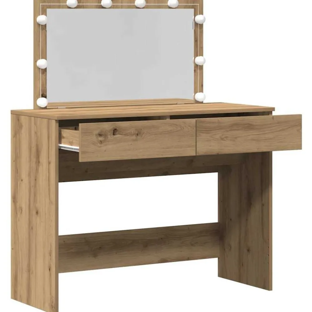 vidaXL Mesa Tocador con cajón 100 x 40 x 120 cm Roble artesanal Best