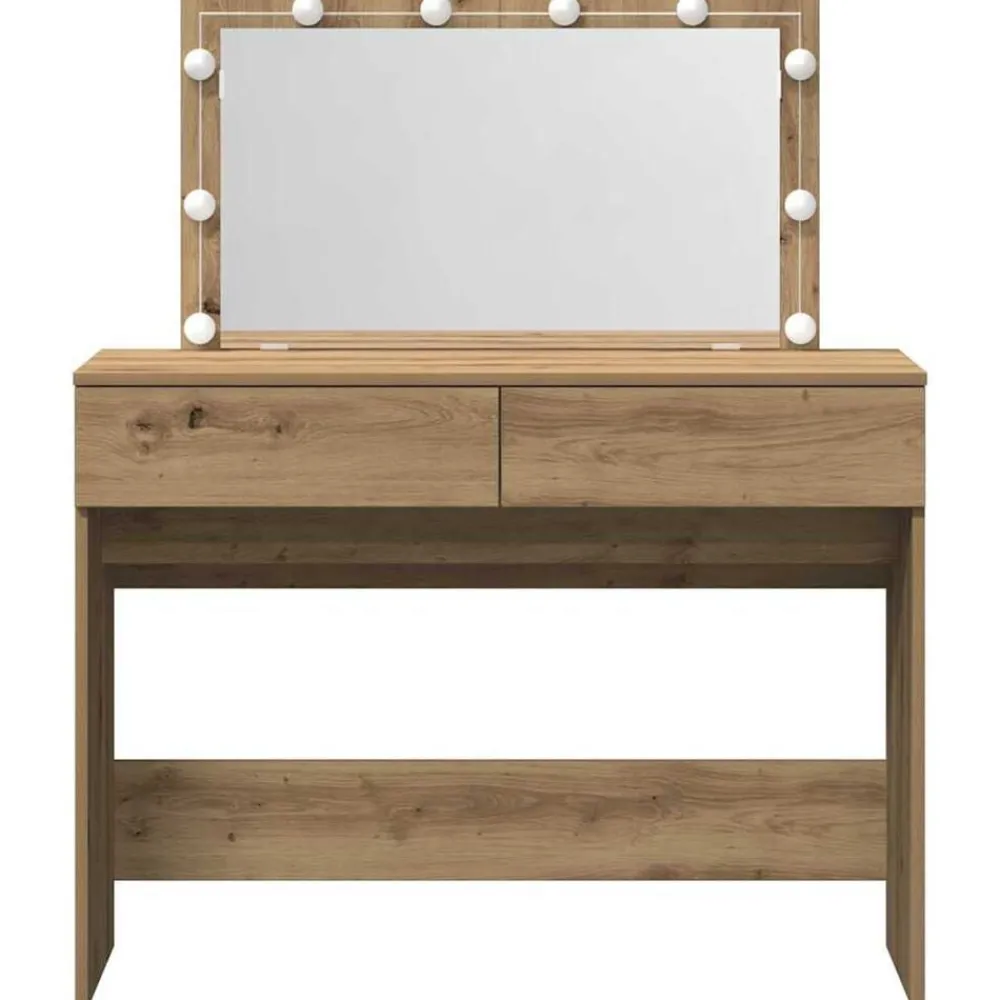 vidaXL Mesa Tocador con cajón 100 x 40 x 120 cm Roble artesanal Best