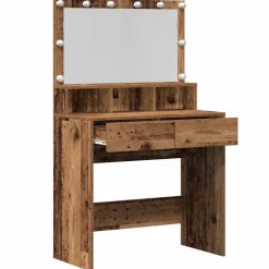 vidaXL Armarios Y Almacenamiento-Mesa Tocador con cajón Madera vieja 80 x 41 x 134,5 cm