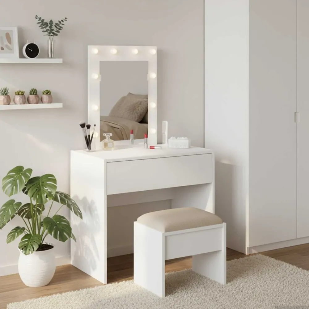vidaXL Armarios Y Almacenamiento-Mesa Tocador con cajón 60 x 40 x 70 cm Madera de ingeniería
