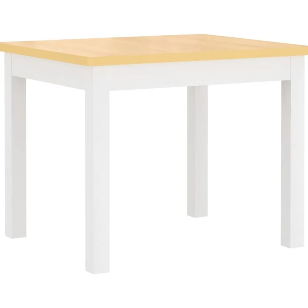 vidaXL Mesa y silla infantil 3 pzas MDF Blanco y beige Hot