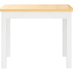 vidaXL Mesa y silla infantil 3 pzas MDF Blanco y beige Hot