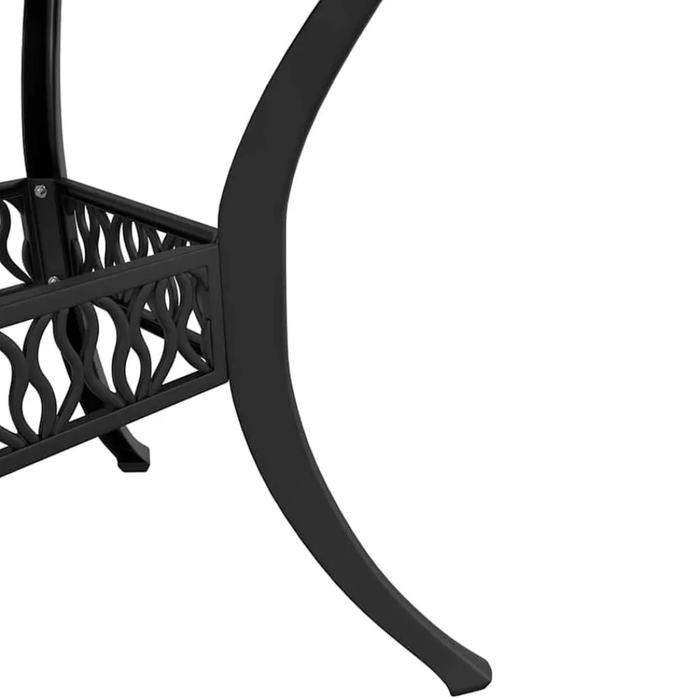 vidaXL Mesa y sillas de bistró 3 piezas aluminio fundido Negro Clearance