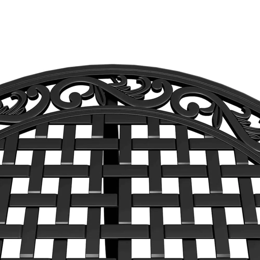 vidaXL Mesa y sillas de bistró 3 piezas aluminio fundido Negro Clearance