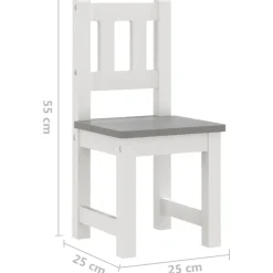 Niños vidaXL Mobiliario Para Bebés Y Niños Pequeños-Mesa y sillas infantiles 3 piezas MDF