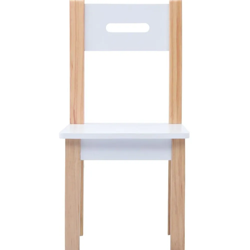 Niños vidaXL Mobiliario Para Bebés Y Niños Pequeños-Mesa y sillas infantiles 3 pzas con pizarra negro y blanco