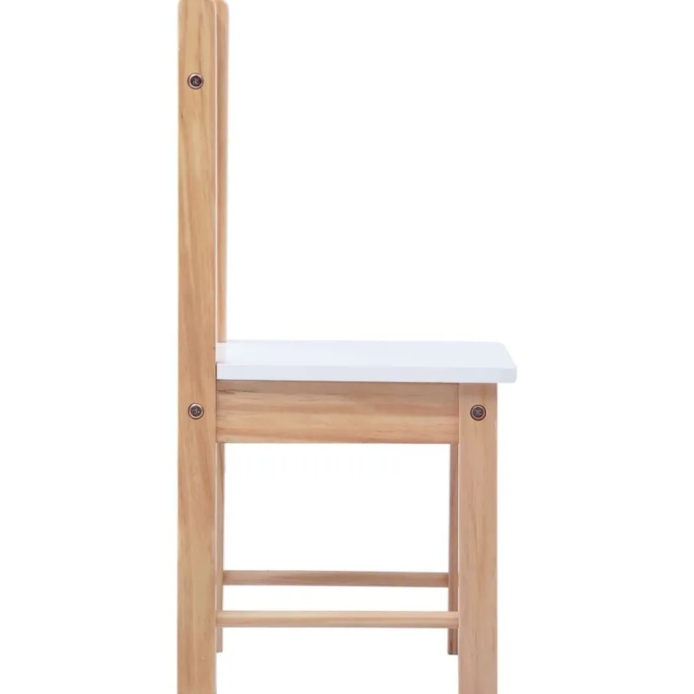 Niños vidaXL Mobiliario Para Bebés Y Niños Pequeños-Mesa y sillas infantiles 3 pzas con pizarra negro y blanco