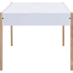 Niños vidaXL Mobiliario Para Bebés Y Niños Pequeños-Mesa y sillas infantiles 3 pzas con pizarra negro y blanco