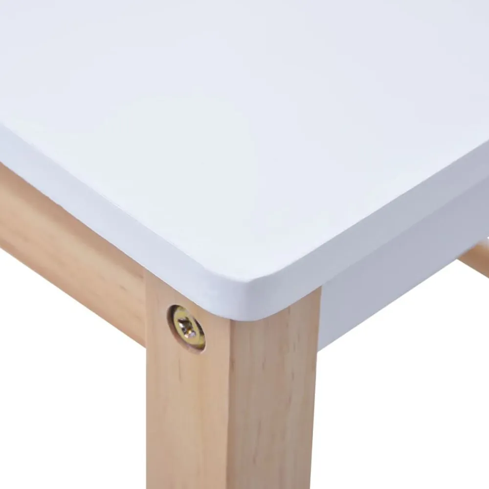 Niños vidaXL Mobiliario Para Bebés Y Niños Pequeños-Mesa y sillas infantiles 3 pzas con pizarra negro y blanco