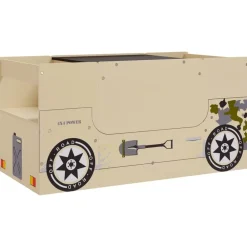 Niños vidaXL Mobiliario Para Bebés Y Niños Pequeños-Mesa y sillas infantiles 3 pzas diseño coche todoterreno MDF