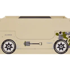 Niños vidaXL Mobiliario Para Bebés Y Niños Pequeños-Mesa y sillas infantiles 3 pzas diseño coche todoterreno MDF