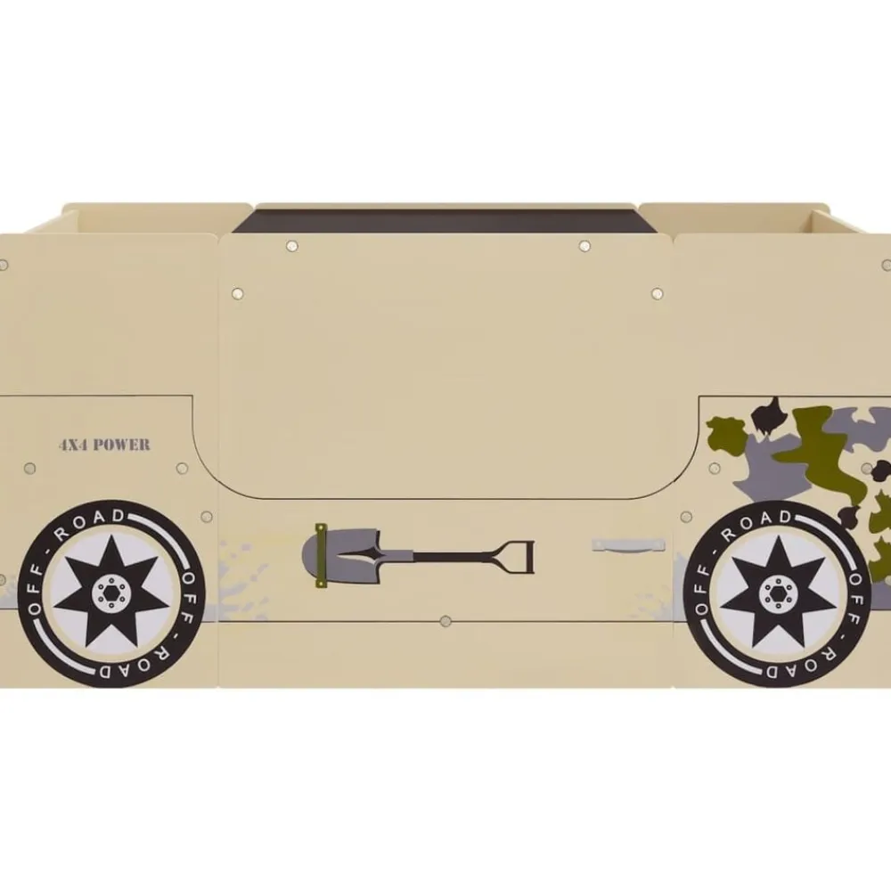 Niños vidaXL Mobiliario Para Bebés Y Niños Pequeños-Mesa y sillas infantiles 3 pzas diseño coche todoterreno MDF