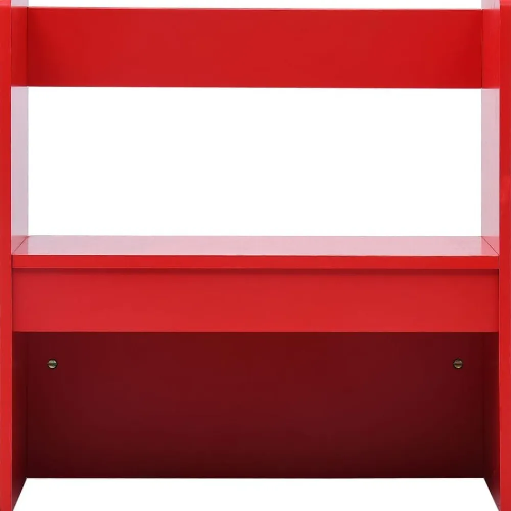 vidaXL Mesa y sillas infantiles 3 pzas madera forma de camión bomberos Clearance