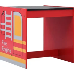 vidaXL Mesa y sillas infantiles 3 pzas madera forma de camión bomberos Clearance