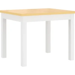 vidaXL Mesa y sillas infantiles 4 piezas MDF Blanco y beige