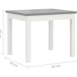 Niños vidaXL Mobiliario Para Bebés Y Niños Pequeños-Mesa y sillas infantiles 4 piezas MDF