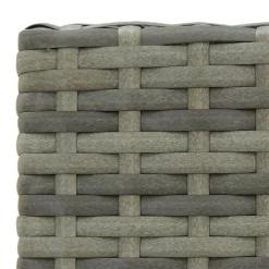 vidaXL Mesa y taburetes altos jardín 3 piezas ratán sintético Gris Online