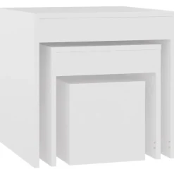 vidaXL Mesas-Mesas apilables 3 piezas madera contrachapada