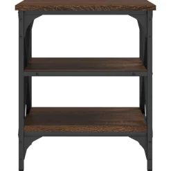 vidaXL Mesas auxiliares 2 uds madera color marrón roble 40x42x50 cm Marrón roble Outlet
