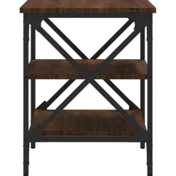 vidaXL Mesas auxiliares 2 uds madera color marrón roble 40x42x50 cm Marrón roble Outlet