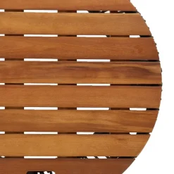 vidaXL Muebles De Jardín-Mesas auxiliares jardín 2 pzas superficie de madera ratán