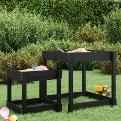 vidaXL Estructuras Para Juegos Al Aire Libre-Mesas de arena 2 uds madera maciza de