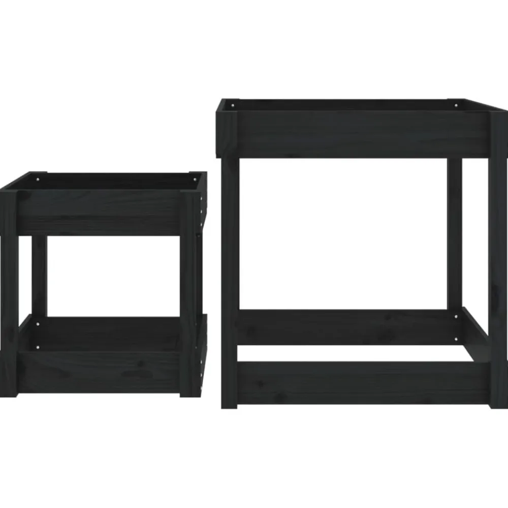 vidaXL Estructuras Para Juegos Al Aire Libre-Mesas de arena 2 uds madera maciza de