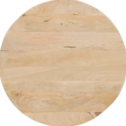 vidaXL Mesas de Café Nido 3 pcs Marrón Madera maciza de mango y acero Clearance