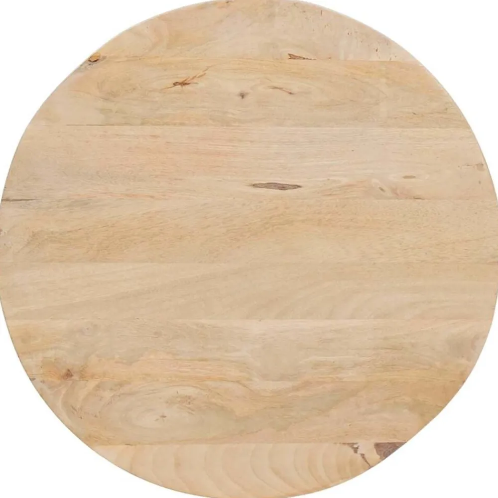 vidaXL Mesas de Café Nido 3 pcs Marrón Madera maciza de mango y acero Clearance